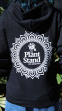 Load image into Gallery viewer, Plant Stand Mandala Black Zip-Up Hoodie