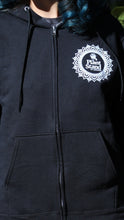 Load image into Gallery viewer, Plant Stand Mandala Black Zip-Up Hoodie