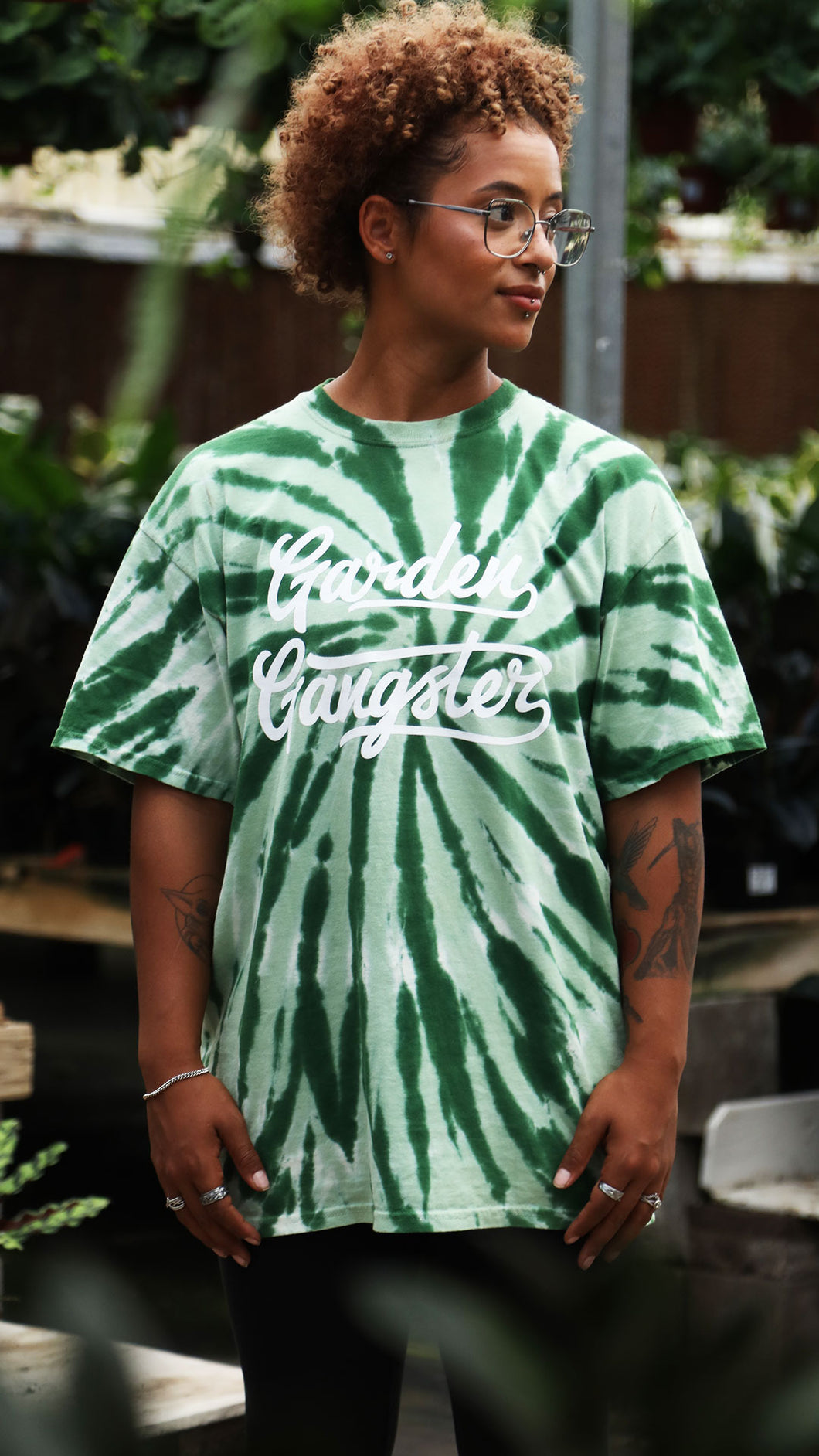 Garden Gangster Classic – Forest Green Tie-Dye T-Shirt