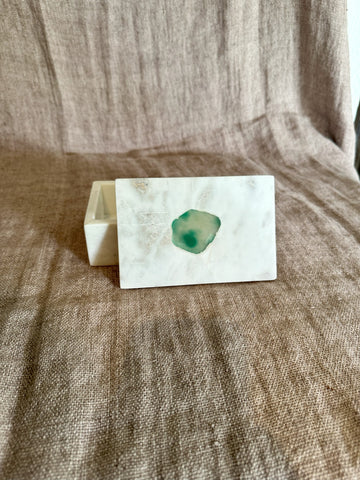 Marble Box with Green Stone