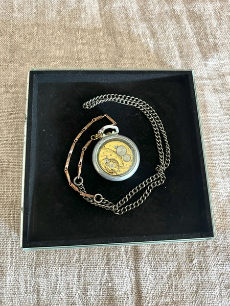 Vintage Pocket Watch Necklace T1