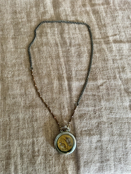 Vintage Pocket Watch Necklace T1