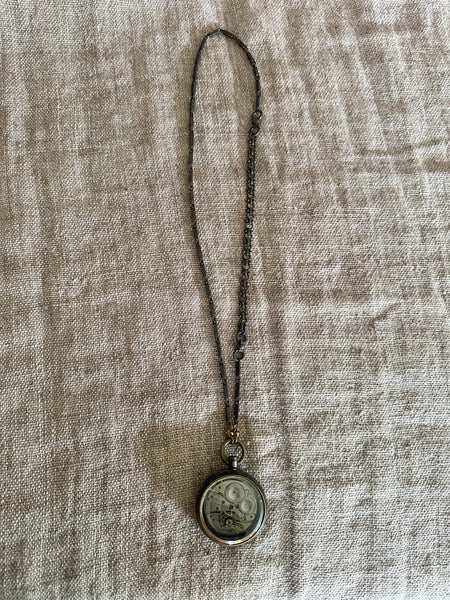 Vintage Pocket Watch Necklace T5